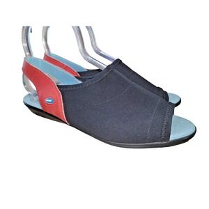Cloud Womens Cuteness Black Red Strappy Sandals Slingback EU 39 US 8 8.5 Comfort